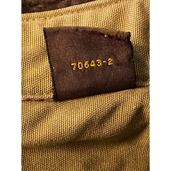 Vtg St. John's Bay Men's XXLT Corduroy Heavyweight Shirt Chore Coat Brown Green - Picture 10 of 10